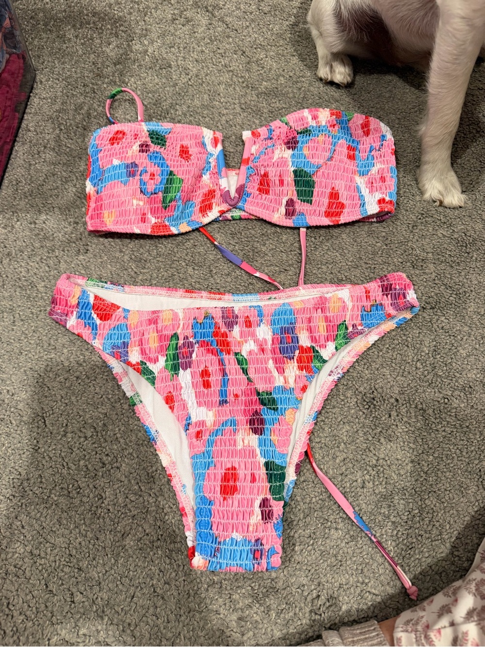 Pink Floral Bikini Set